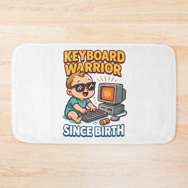 Item preview, Funny Baby Keyboard Warrior Meme Design for Gamers and Social Media Warriors. designed and sold by The-T-In-Retro.