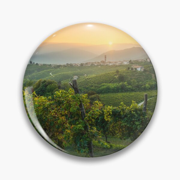 Item preview, Golden Sunset Over Prosecco Hills and San Pietro di Barbozza Village designed and sold by Stefano Orazzini.