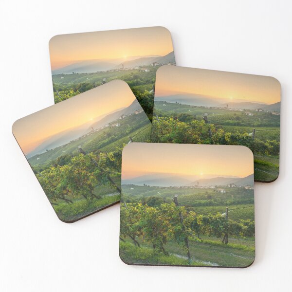 Item preview, Golden Sunset Over Prosecco Hills and San Pietro di Barbozza Village designed and sold by Stefano Orazzini.