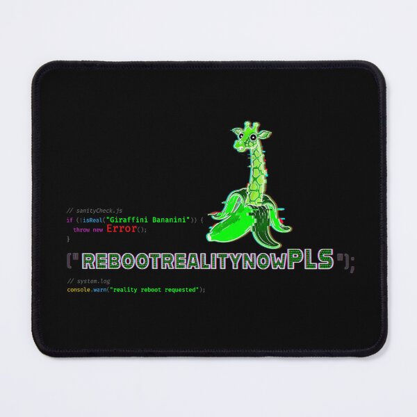 Item preview, REBOOT REALITY NOW T-Shirt | Glitch Art Programmer Manifesto | Giraffe Banana Code Meme | Throw New Error Dev Gift designed and sold by S.S.S.