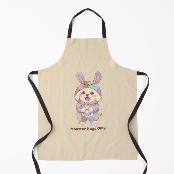Item preview, Monster Hugs Only- Fluffy Golden Retriever Puppy in Pastel Bunny Onesie designed and sold by The Real Life Symphony.