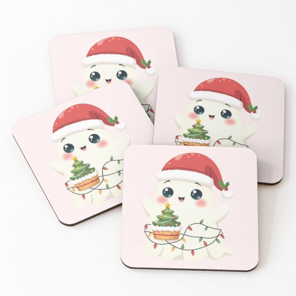 Item preview, Santa Ghost Christmas Cutie - Festive Ghost With Christmas Cake designed and sold by PriyaMagic.