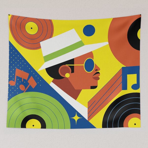 Item preview, Anderson .Paak Inspired Retro Funk DJ Art designed and sold by Taanva.