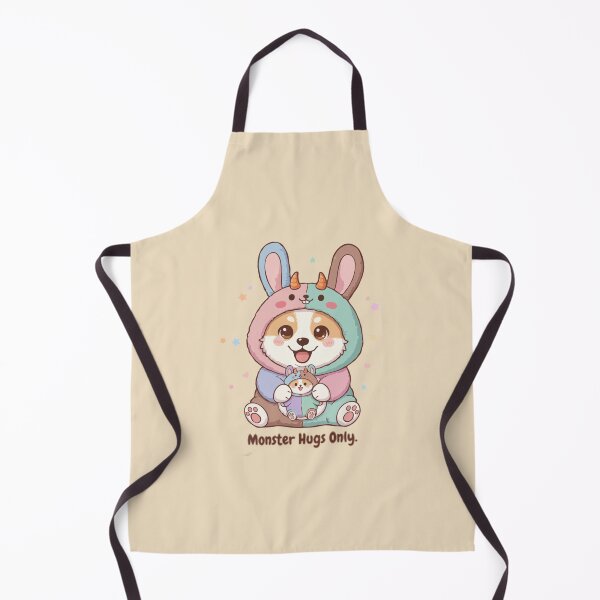 Item preview, Monster Hugs Only- Fluffy Pembroke Welsh Corgi Puppy in Pastel Bunny Onesie designed and sold by The Real Life Symphony.