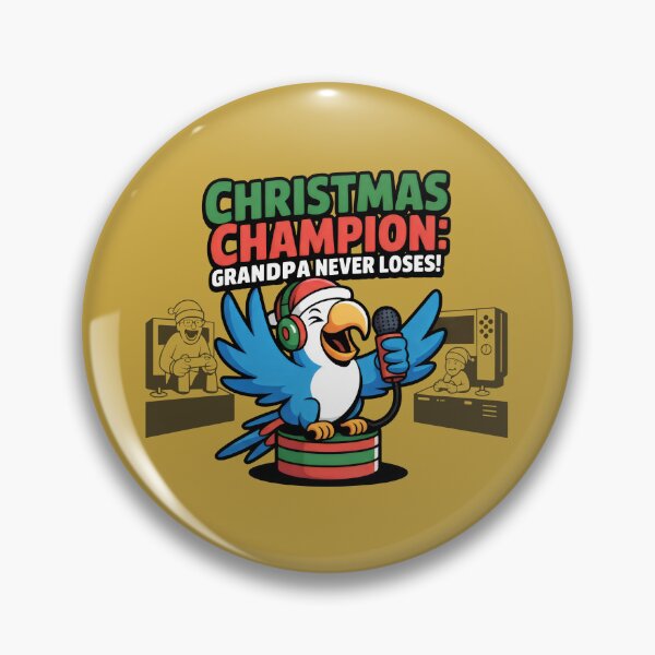 Item preview, Holiday Gaming Vibes with Parrot Commentator and Grandpa’s Victory Claim designed and sold by SplashTastic.