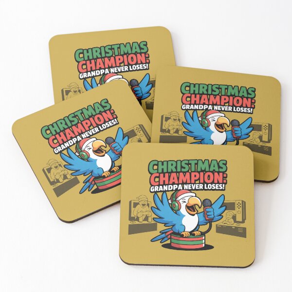 Item preview, Holiday Gaming Vibes with Parrot Commentator and Grandpa’s Victory Claim designed and sold by SplashTastic.