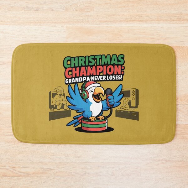 Item preview, Holiday Gaming Vibes with Parrot Commentator and Grandpa’s Victory Claim designed and sold by SplashTastic.