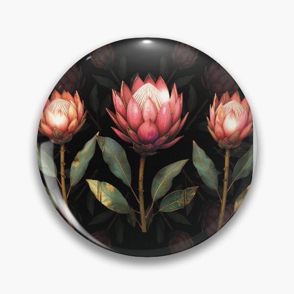 Item preview, protea flowers  stylized with symmetrical  geometry designed and sold by Bal91.