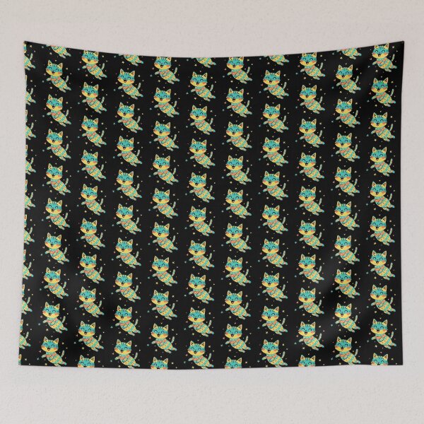 Item preview, Happy Cat with Colorful Stripes designed and sold by AwesomeBeyondLimits.