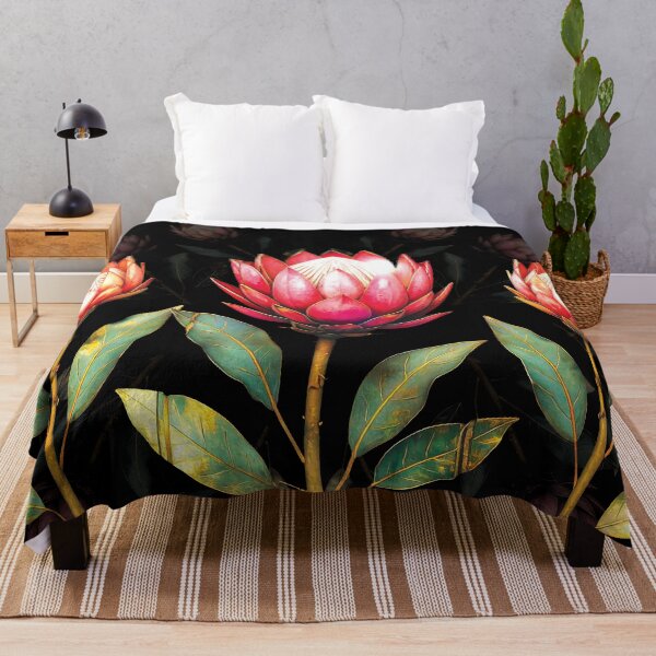 Item preview, protea flowers stylized with symmetrical geometry designed and sold by Bal91.