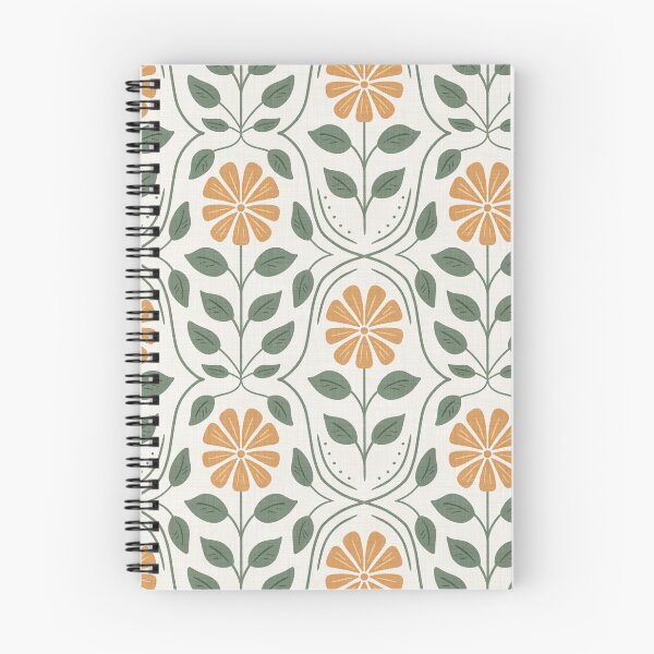 Item preview, Orange Summer Floral Pattern  designed and sold by SaltyCoveStudio.