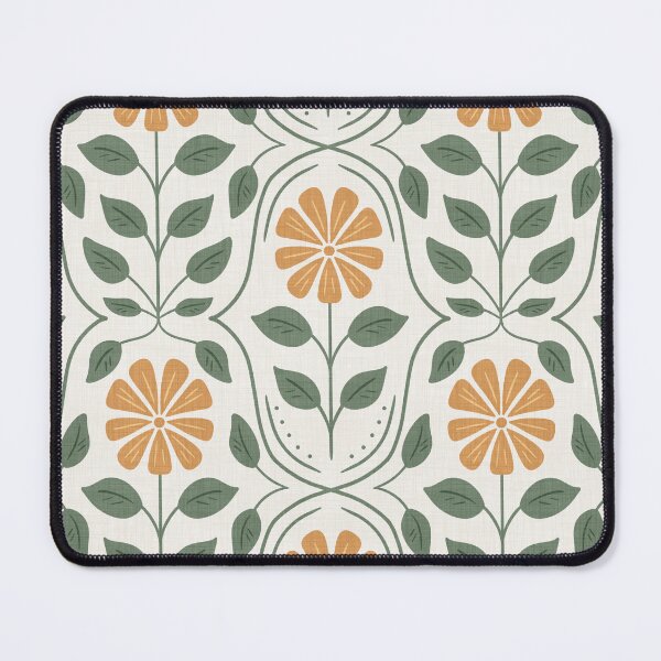 Item preview, Orange Summer Floral Pattern  designed and sold by SaltyCoveStudio.