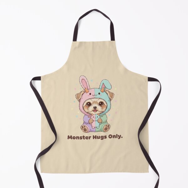 Item preview, Monster Hugs Only- Fluffy Yorkshire Terrier Puppy in Pastel Bunny Onesie designed and sold by The Real Life Symphony.