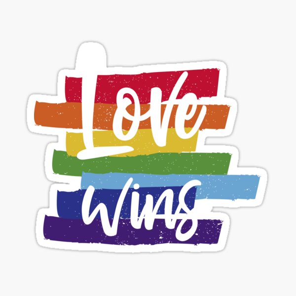Artikel-Vorschau von Liebe gewinnt, LGBT Rainbow Vintage Schriftzug, designt und verkauft von Queer Pride Shop.