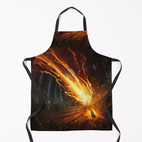 Item preview, Blazing Wildfire Erupting in the Night Forest, Casting Fiery Orange and Yellow Light on the Dark Trees designed and sold by Epsydon Designers.