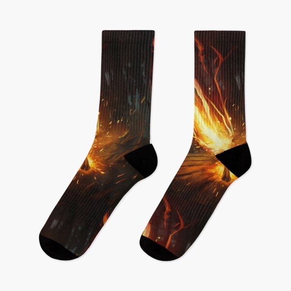 Item preview, Blazing Wildfire Erupting in the Night Forest, Casting Fiery Orange and Yellow Light on the Dark Trees designed and sold by Epsydon Designers.