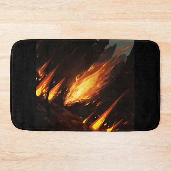 Item preview, Blazing Wildfire Erupting in the Night Forest, Casting Fiery Orange and Yellow Light on the Dark Trees designed and sold by Epsydon Designers.