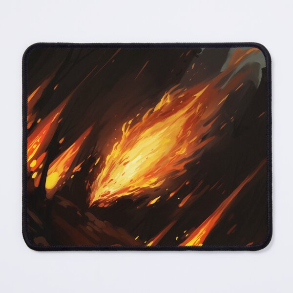 Item preview, Blazing Wildfire Erupting in the Night Forest, Casting Fiery Orange and Yellow Light on the Dark Trees designed and sold by Epsydon Designers.