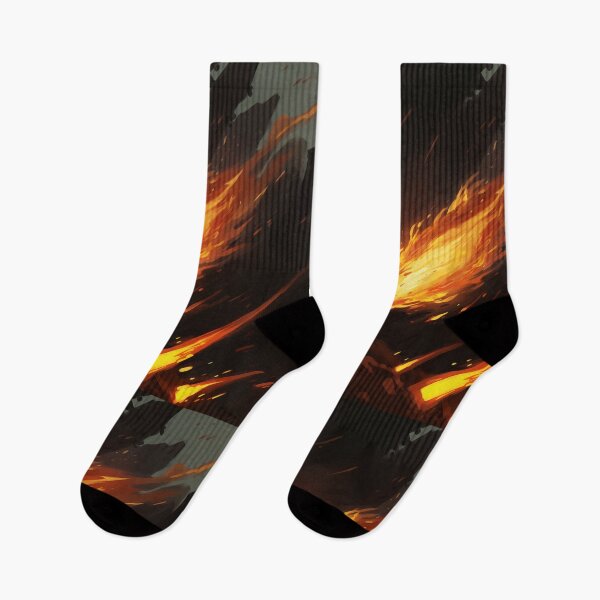 Item preview, Blazing Wildfire Erupting in the Night Forest, Casting Fiery Orange and Yellow Light on the Dark Trees designed and sold by Epsydon Designers.