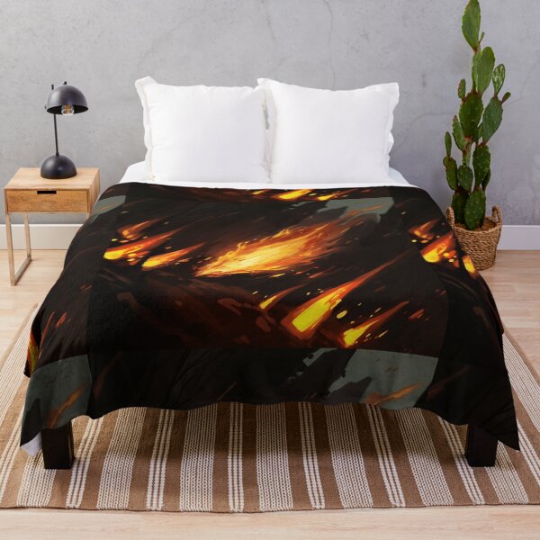 Item preview, Blazing Wildfire Erupting in the Night Forest, Casting Fiery Orange and Yellow Light on the Dark Trees designed and sold by Epsydon Designers.