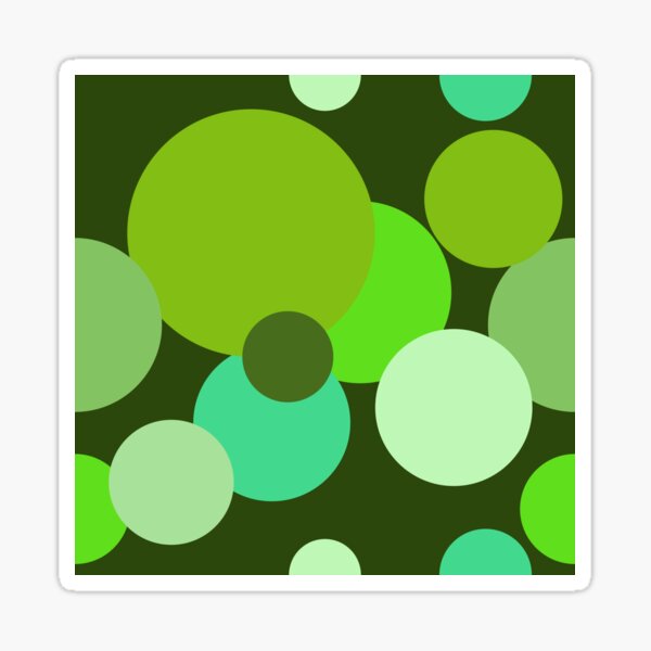 Große 70er Jahre Polka Dots in grün Sticker