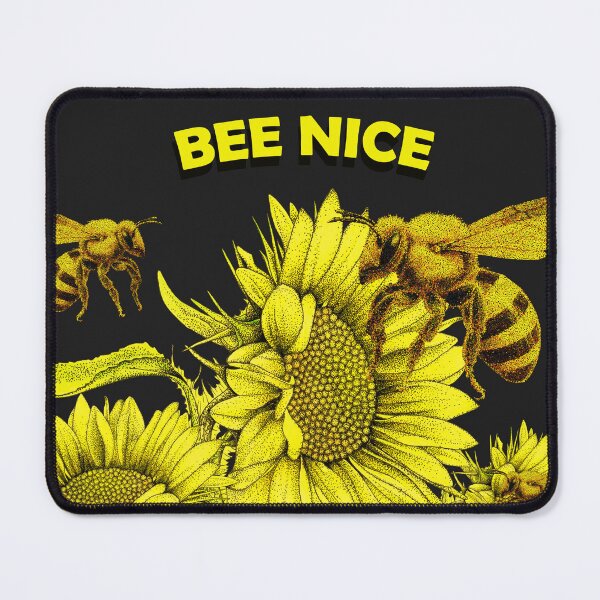 Item preview, Bee Nice – Pointillist Sunflower & Bee Illustration designed and sold by Flower Magic .