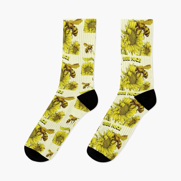 Item preview, Bee Nice – Pointillist Sunflower & Bee Illustration designed and sold by Flower Magic .