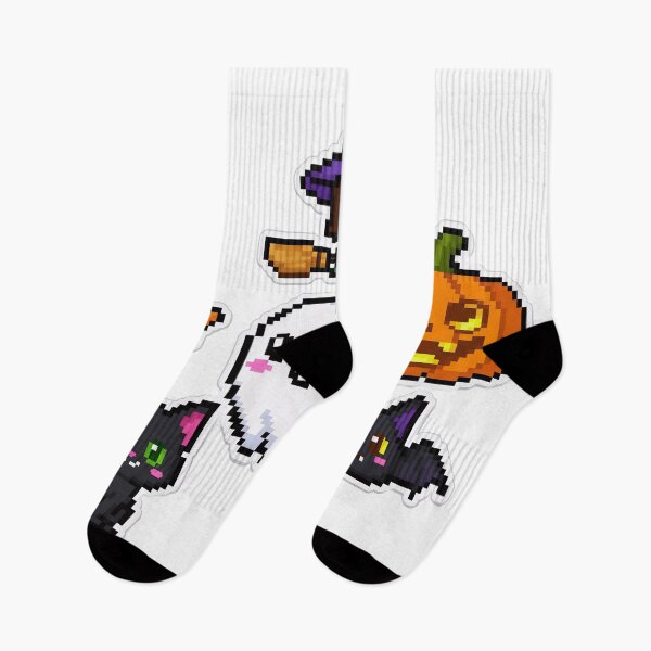 Item preview, Cute Pixel Halloween Characters Sticker Set designed and sold by MuseAI.