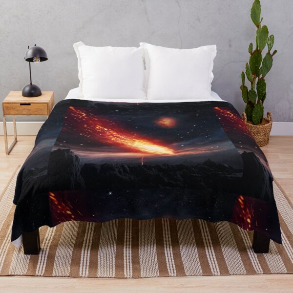 Item preview, Blazing Wildfire Erupting in the Night Forest, Casting Fiery Orange and Yellow Light on the Dark Trees designed and sold by Epsydon Designers.