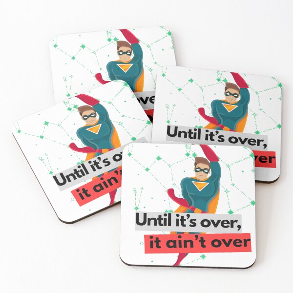 Item preview, Until it’s over, it ain’t over – Motivational Superhero Quote | Never Give Up | Comic Style Design designed and sold by TeeTantra.