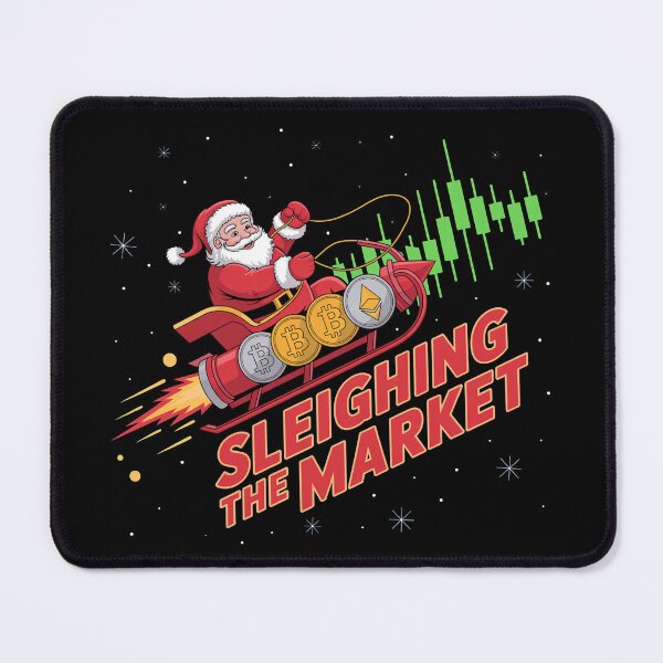 Item preview, Sleighing the market, bitcoin crypto christmas designed and sold by NoetherSym.