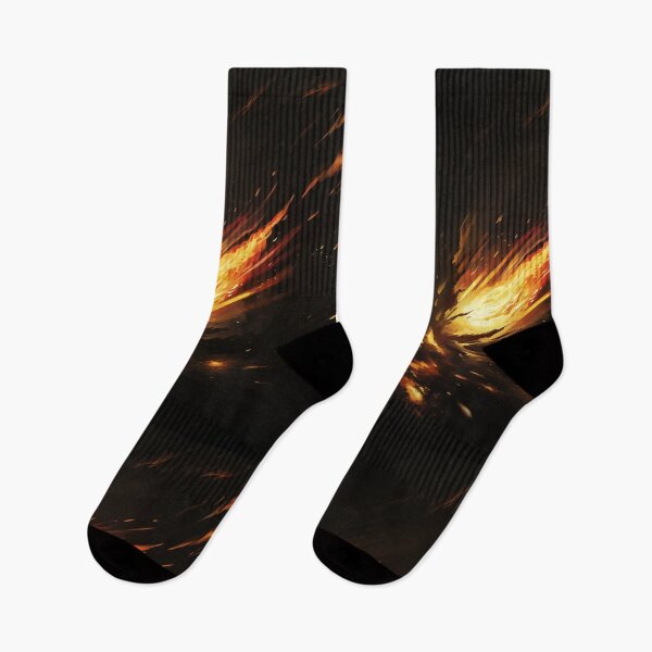 Item preview, Blazing Wildfire Erupting in the Night Forest, Casting Fiery Orange and Yellow Light on the Dark Trees designed and sold by Epsydon Designers.