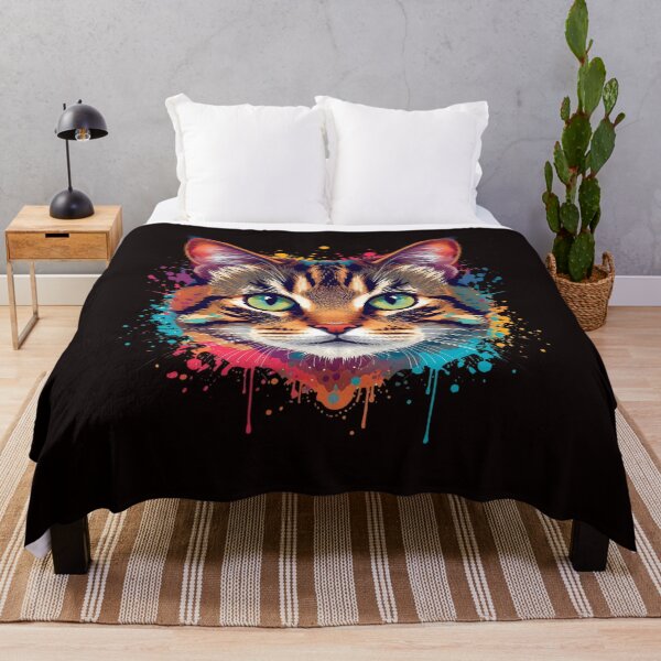 Item preview, Color Splash Cat – Vibrant Pop Art Feline Portrait designed and sold by Lumive.