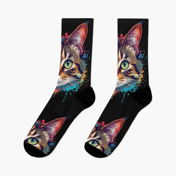 Item preview, Color Splash Cat – Vibrant Pop Art Feline Portrait designed and sold by Lumive.