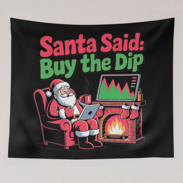 Item preview, Santa said buy the dip, bitcoin crypto christmas designed and sold by NoetherSym.