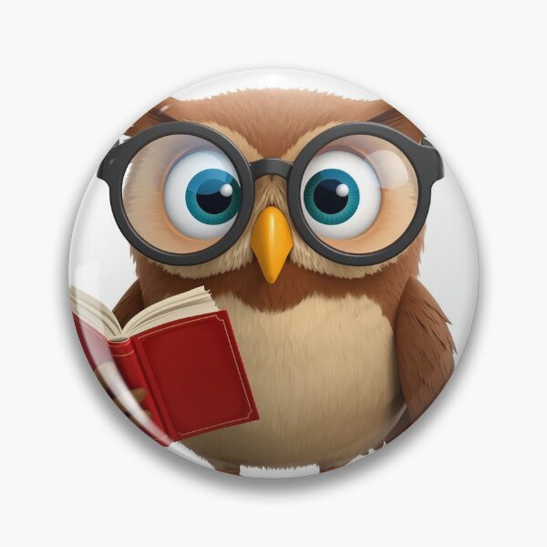 Item preview, Wise Owl with Glasses — Cute 3D Cartoon Art designed and sold by ArtShop2025LV.