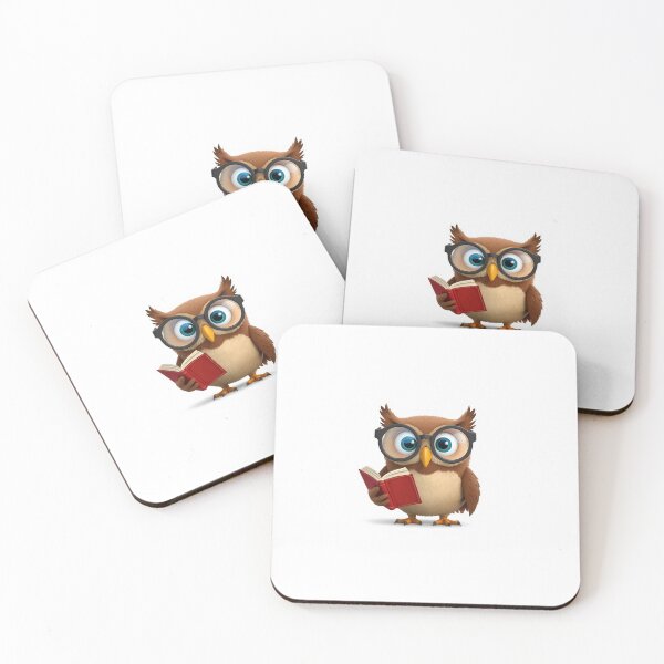 Item preview, Wise Owl with Glasses — Cute 3D Cartoon Art designed and sold by ArtShop2025LV.