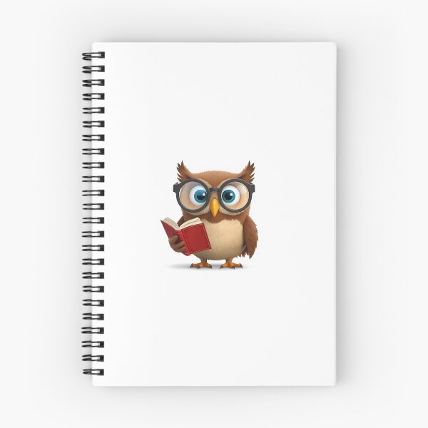 Item preview, Wise Owl with Glasses — Cute 3D Cartoon Art designed and sold by ArtShop2025LV.