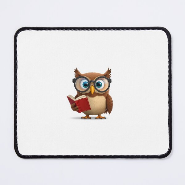 Item preview, Wise Owl with Glasses — Cute 3D Cartoon Art designed and sold by ArtShop2025LV.