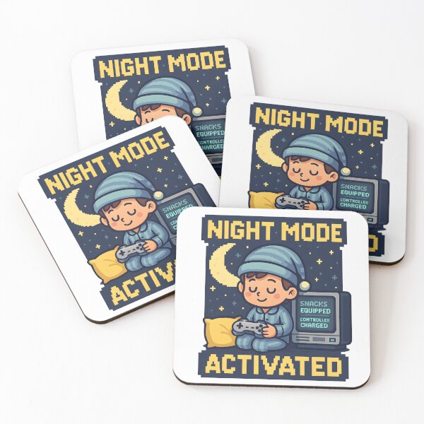 Item preview, Night Mode Activated Cute Gamer Pyjamas Retro Design.   designed and sold by The-T-In-Retro.