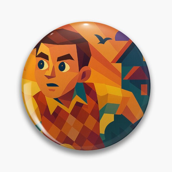 Item preview, ESCAPE AT SUNSET – Unique Colorful Nicky Roth Cubist Fan Art Hello Neighbor designed and sold by Owlic.artwear.