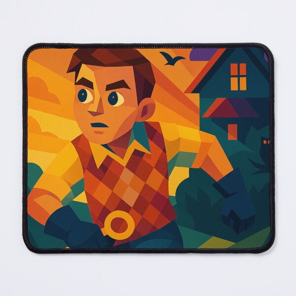 Item preview, ESCAPE AT SUNSET – Unique Colorful Nicky Roth Cubist Fan Art Hello Neighbor designed and sold by Owlic.artwear.