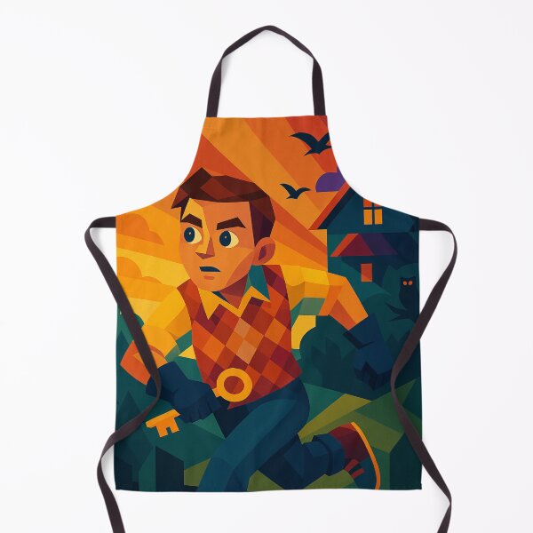 Item preview, ESCAPE AT SUNSET – Unique Colorful Nicky Roth Cubist Fan Art Hello Neighbor designed and sold by Owlic.artwear.