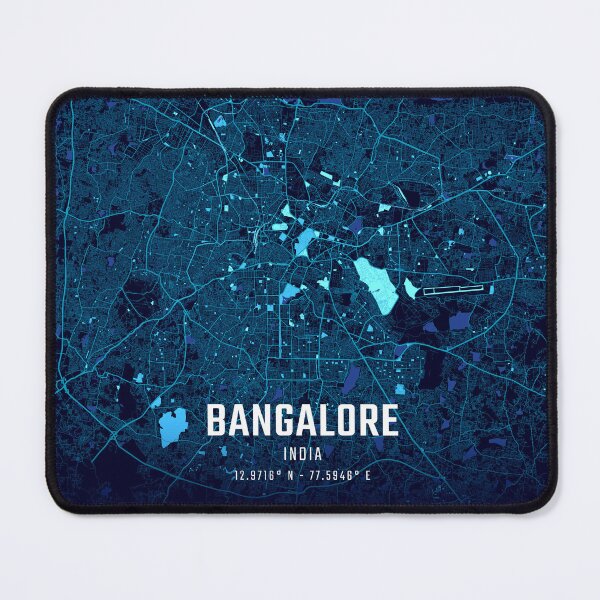 Item preview, Bangalore Midnight City Map designed and sold by HomeLivingCo.