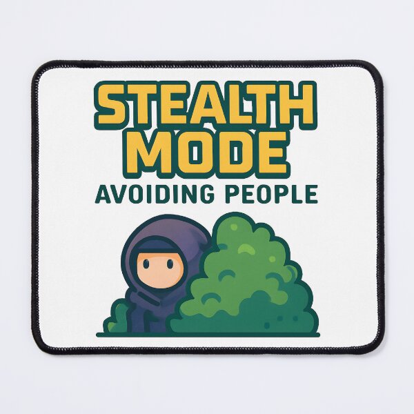 Item preview, Stealth Mode Avoiding People Funny Ninja Cartoon Design.  designed and sold by The-T-In-Retro.
