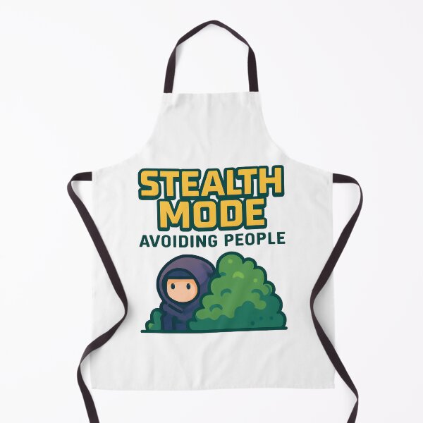 Item preview, Stealth Mode Avoiding People Funny Ninja Cartoon Design. designed and sold by The-T-In-Retro.