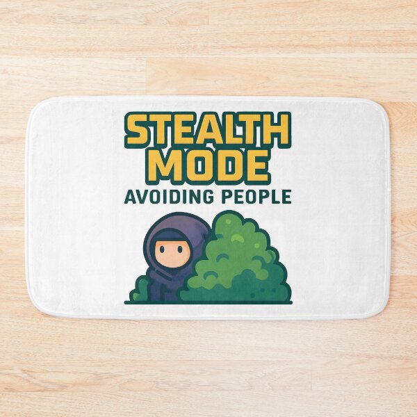 Item preview, Stealth Mode Avoiding People Funny Ninja Cartoon Design.  designed and sold by The-T-In-Retro.