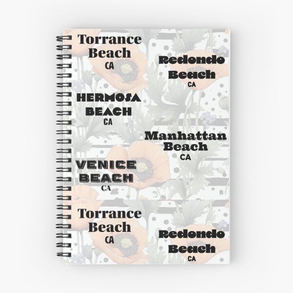 Item preview, Southern California Southbay Beach Cities in Different Black Fonts designed and sold by CarrollGene.