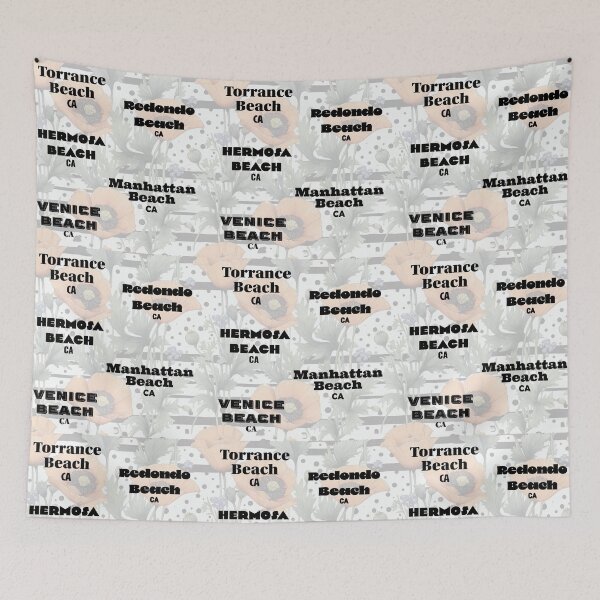 Item preview, Southern California Southbay Beach Cities in Different Black Fonts designed and sold by CarrollGene.