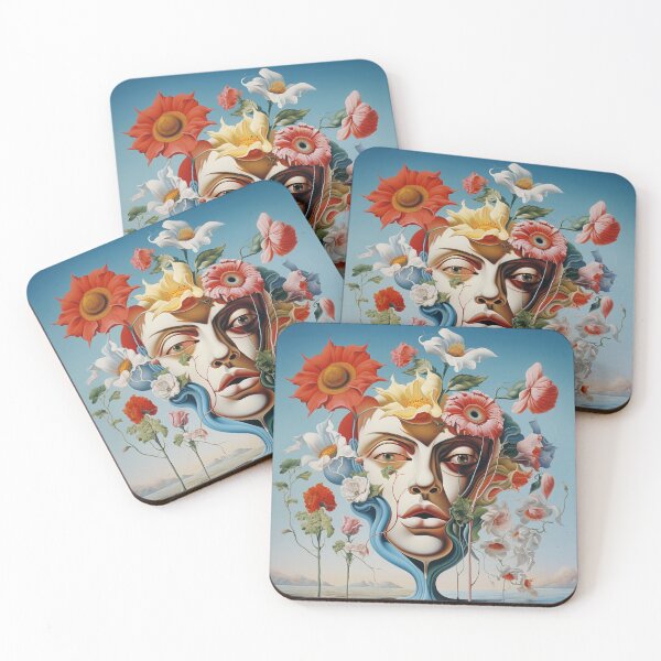 Item preview, Surreal flowers, faces, landscape, melancholy, dream world, fairy tale designed and sold by G-M-Designs.